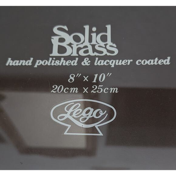 80's Picture Frame Easel Back Brass Gold Holds 8x10 New Old Stock Box Rectangle - Picture 2 of 3